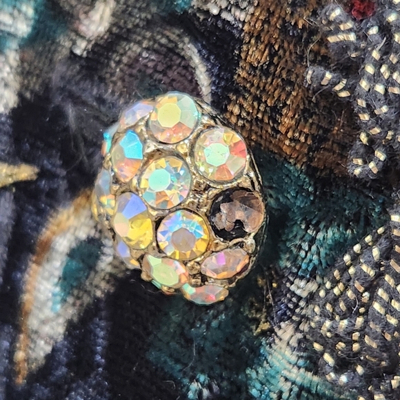 80s VINTAGE SHUET YOUNG For HW, Black Floral Velour Teddy Jacket, US Women's 6 - Picture 10 of 12